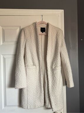 Dynamite Teddy Bouclé White Coat